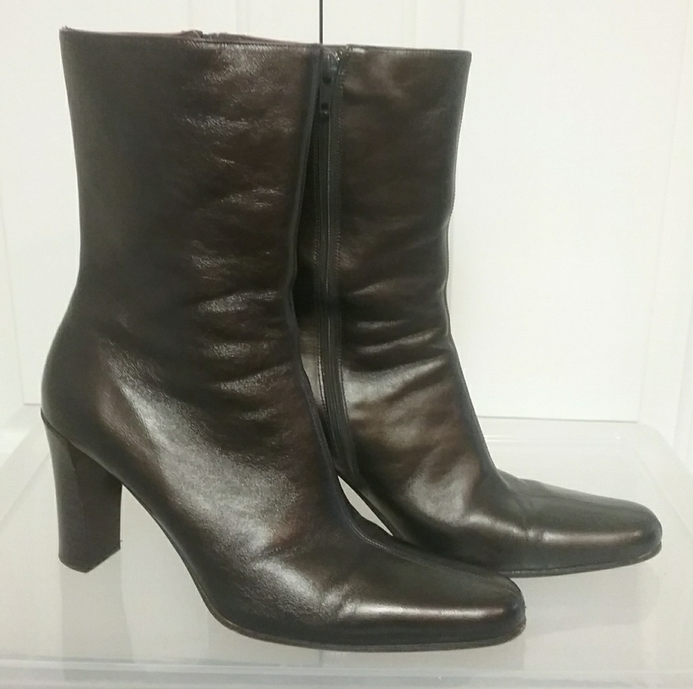 Coach Boots Mid Calf High Heels Italy Sz 10B